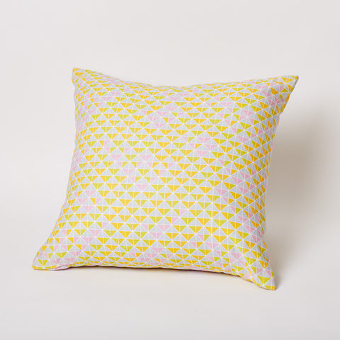 Small Triangle Print Pillow in Skydance.