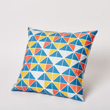 Triangle Print Pillow in Surf Van.
